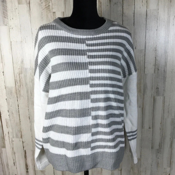 Catherine Malandrino Striped Colorblock Sweater L - Picture 3 of 6
